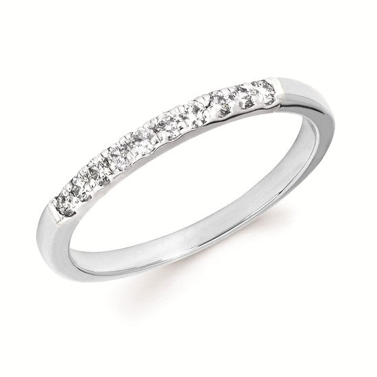 White Gold Diamond Anniversary Band-0.20 ct