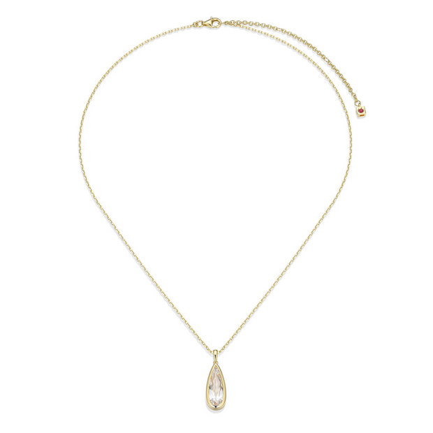 Elle Yellow Teardrop Pendant Necklace