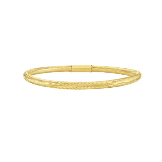14K Yellow Gold Stretchable Mesh Bracelet