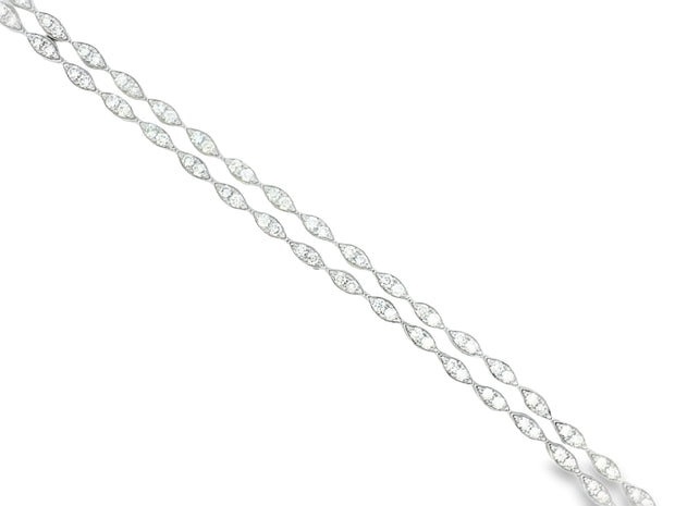 18K White Gold Diamond Bracelet