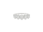 14K White Gold Lab Grown 5-Stone Diamond Band - 2.00ctw