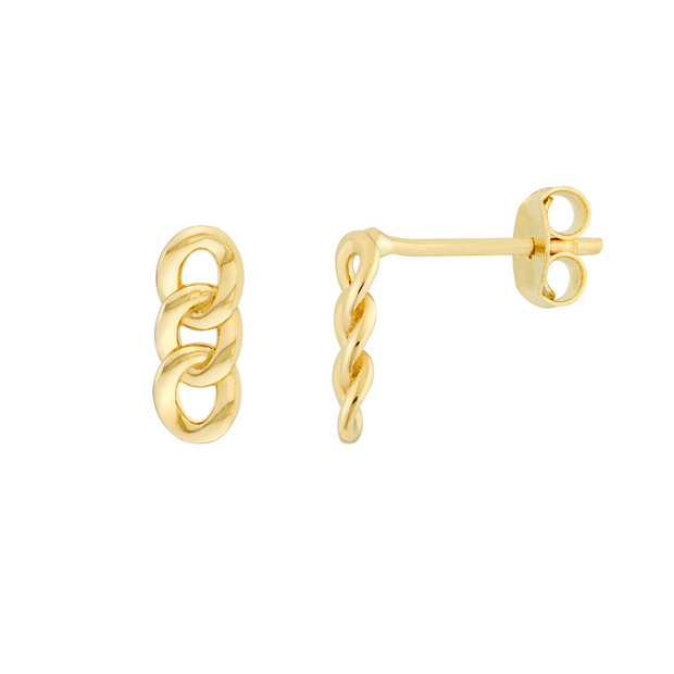 Yellow Gold Stud Earrings