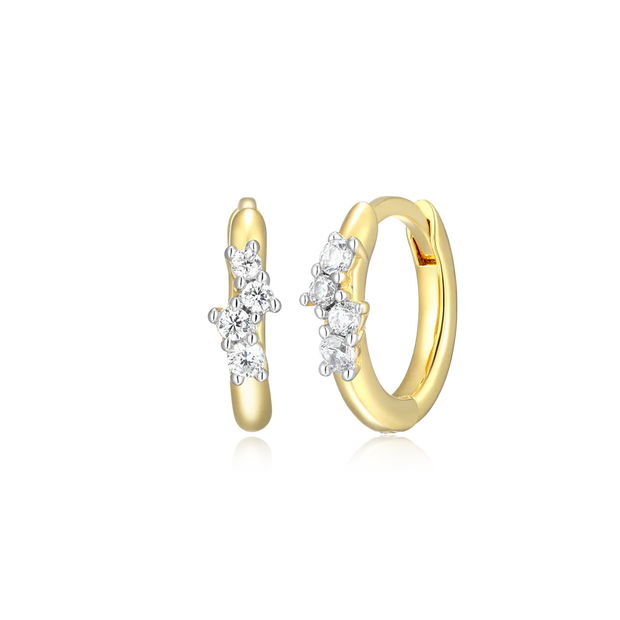 Monte Luna Yellow Lab Created Diamond Huggie Earrings