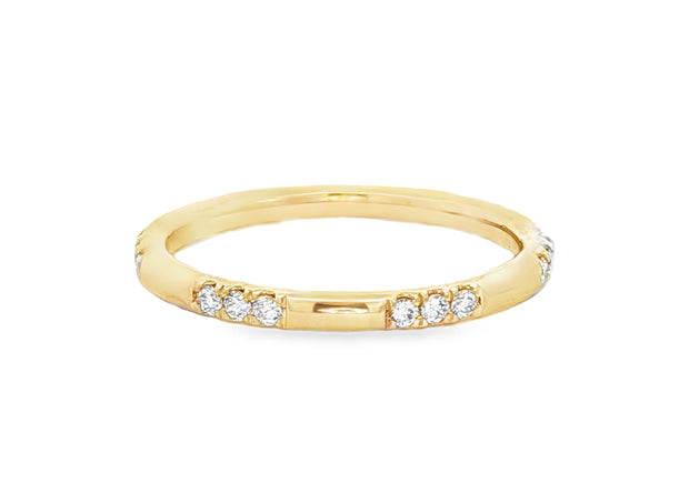 14K Yellow Gold Station Wedding Band