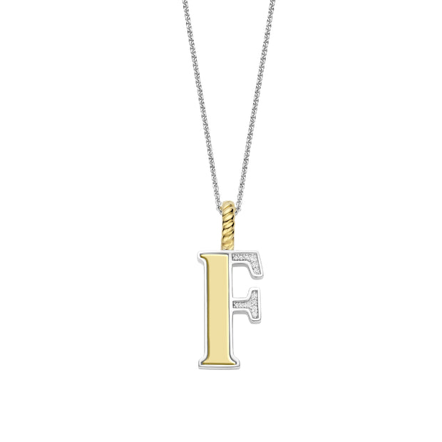Ti Sento Yellow Letter F Necklace