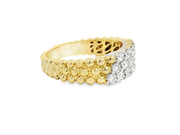 14K Yellow Gold Diamond Bubbles Ring