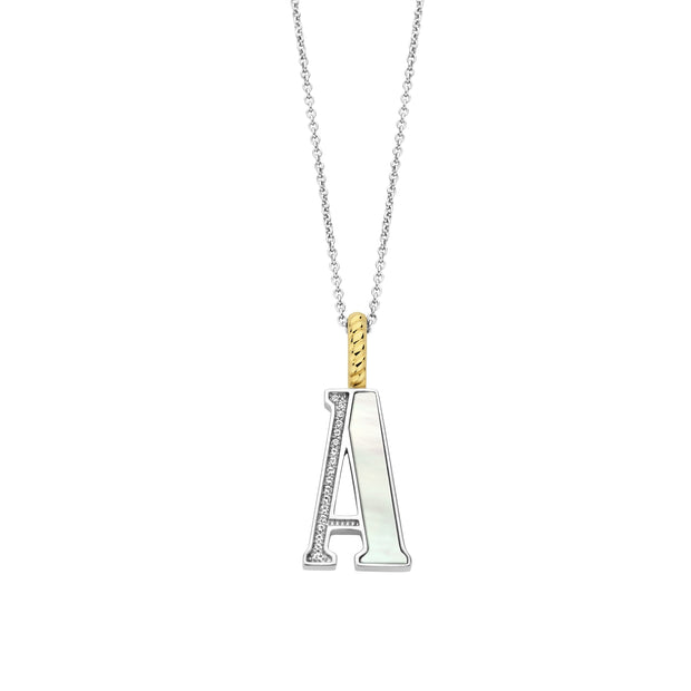 Ti Sento Silver Letter A Necklace