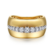 Gabriel & Co. Wide Diamond Band