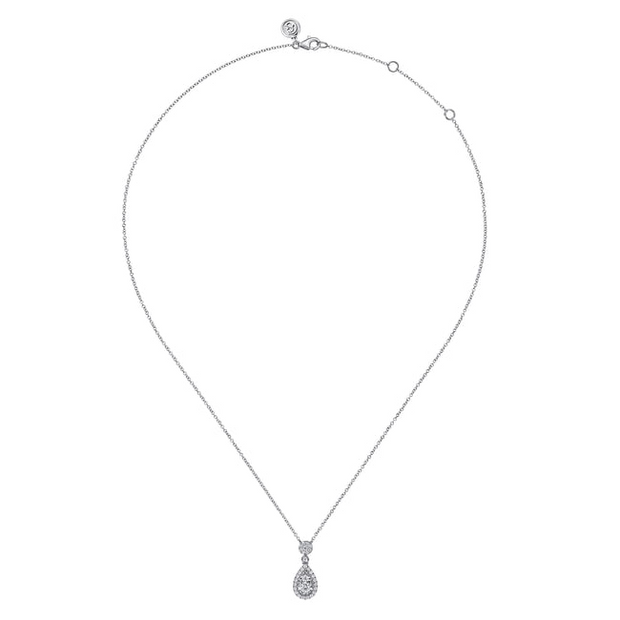 Gabriel & co. Diamond Teardrop Pendant Necklace