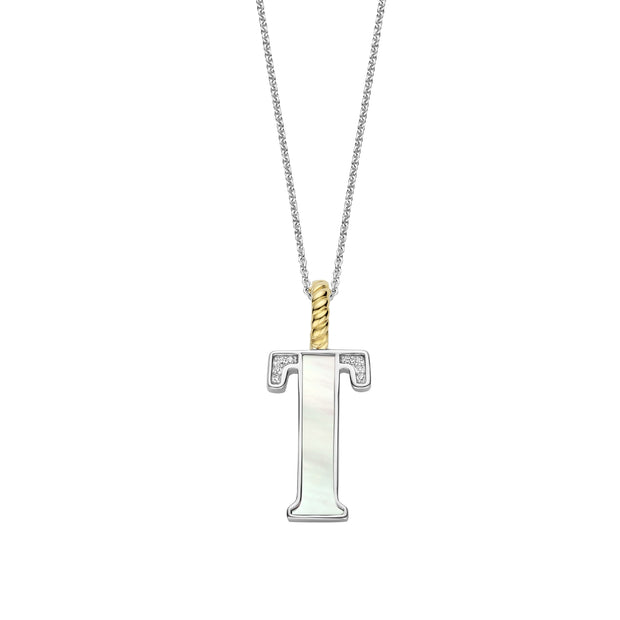 Ti Sento Silver Letter T Necklace