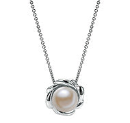 Gabriel & Co. Silver Pearl Pendant Necklace