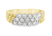 14K Yellow Gold Diamond Bubbles Ring