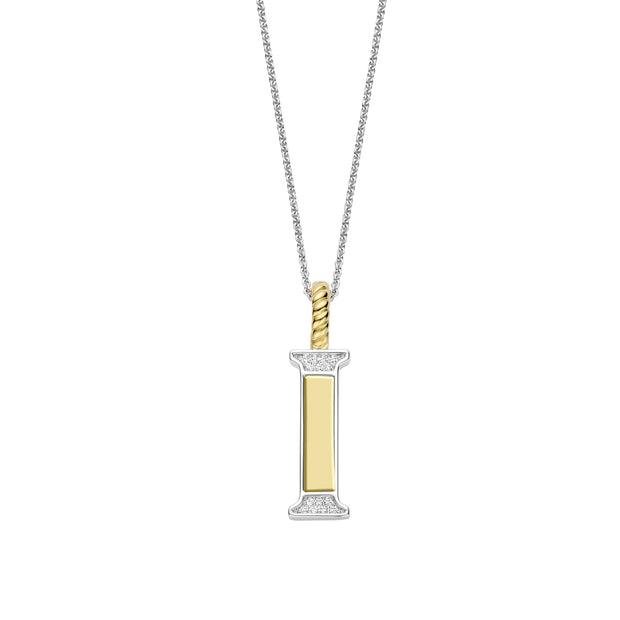 Ti Sento Yellow Letter I Necklace
