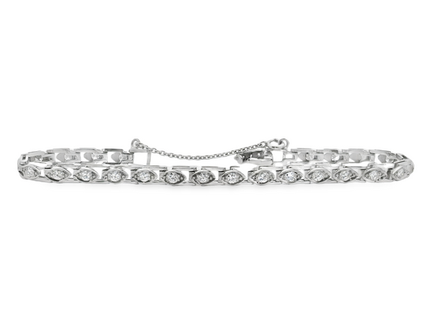 Estate Platinum and Diamond Bracelet