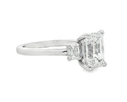14K White Gold Engagement Ring - Lab & Natural