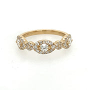 14K Yellow Gold Diamond Band - .71ctw