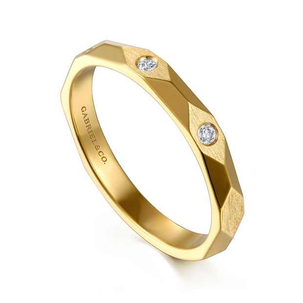 Gabriel & Co. Yellow Gold Stackable Ring