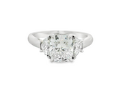 Platinum 3-Stone Lab grown Diamond Engagement Ring - 2.65ctw