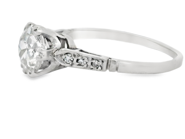 Antique Platinum Engagement Ring - 1.18ct