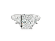 Lab grown Platinum Radiant Cut Engagement Ring - 2.88ctw GIA