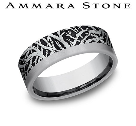 Sterling Silver & Alt. Metal Wedding Band