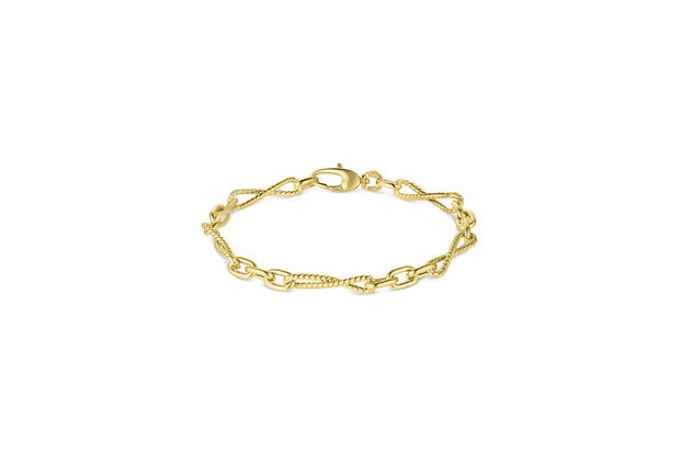 14K Yellow Italian Infinity Twist Link Bracelet