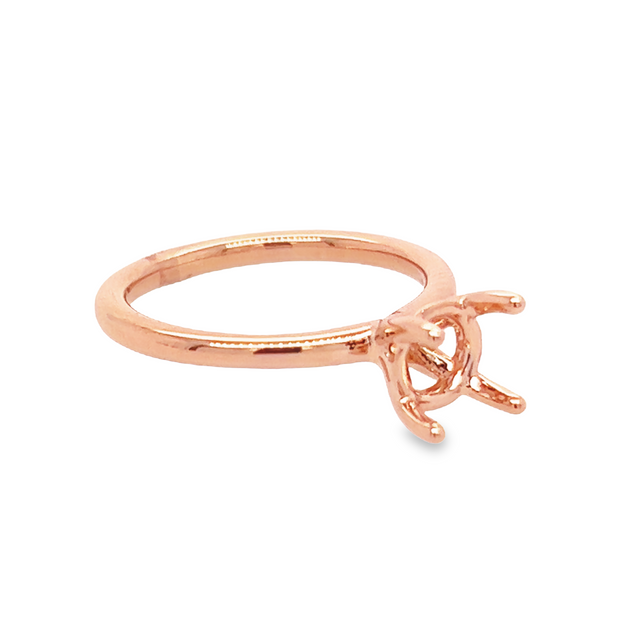 14K Rose Gold Solitaire Mounting