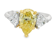 Platinum and 18K Lab Grown Engagement Ring