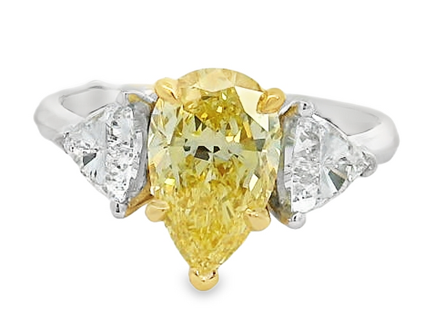 Platinum and 18K Lab Grown Engagement Ring