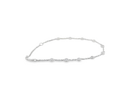 14K White Gold Diamond By the Yard Bracelet