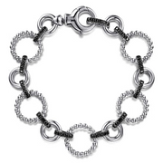 Gabriel & Co Silver Bujukan Link Tennis Bracelet