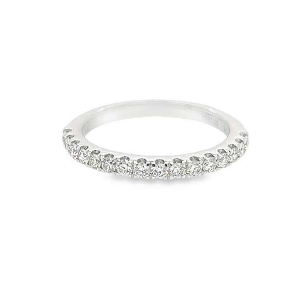 14K White Gold Diamond Wedding Band - .45ctw