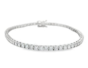 14K White Gold Lab Grown Diamond Tennis Bracelet - 4.00ctw