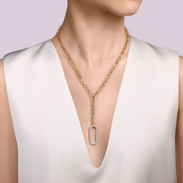 Gabriel & Co. Diamond "Y" Necklace