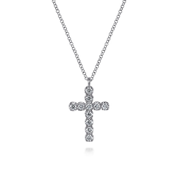 Gabriel & Co. Diamond Cross Pendant Necklace