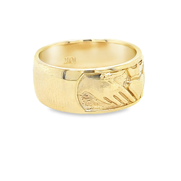 10K Yellow Gold Claddagh Ring