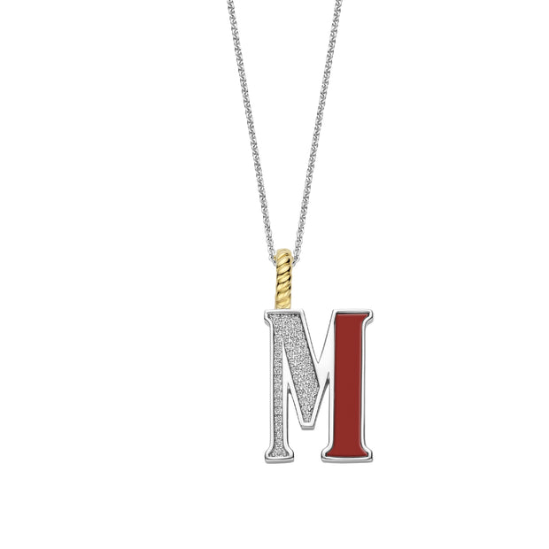 Ti Sento Silver Letter M Necklace