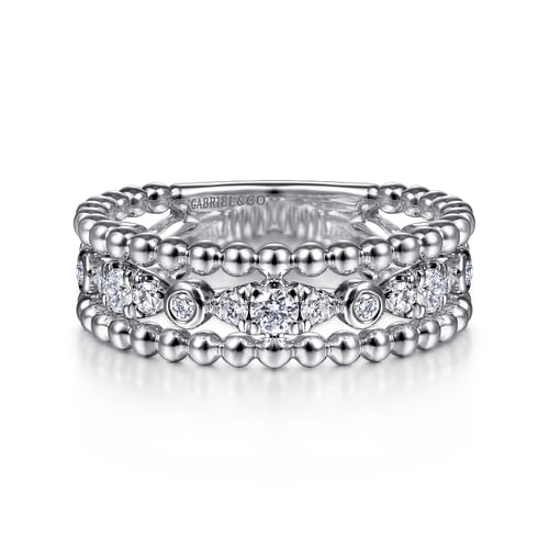 Gabriel & Co. Silver Bujukan Stackable Ring