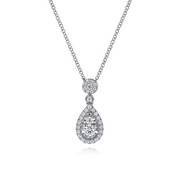 Gabriel & co. Diamond Teardrop Pendant Necklace