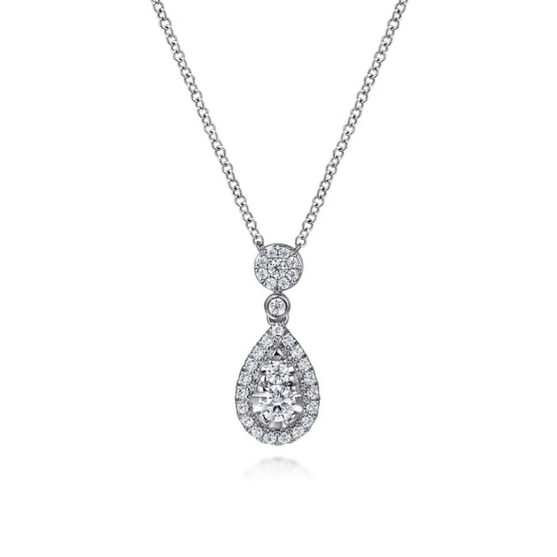 Gabriel & co. Diamond Teardrop Pendant Necklace