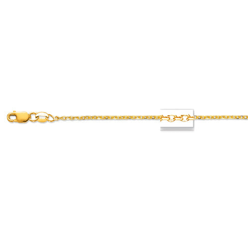 Yellow Gold, 1.3mm Chain-20 Inches