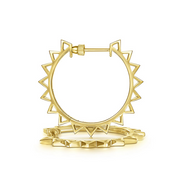 Gabriel & Co. Yellow Hoop Earrings