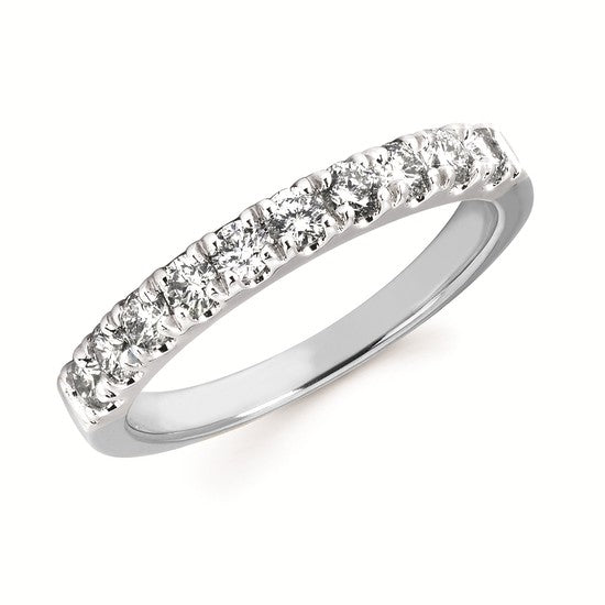 White Gold Diamond Anniversary Band-0.50 ct