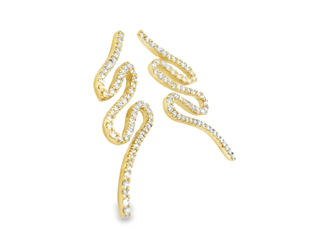 14K Yellow Gold Diamond Earrings - 1.50ctw