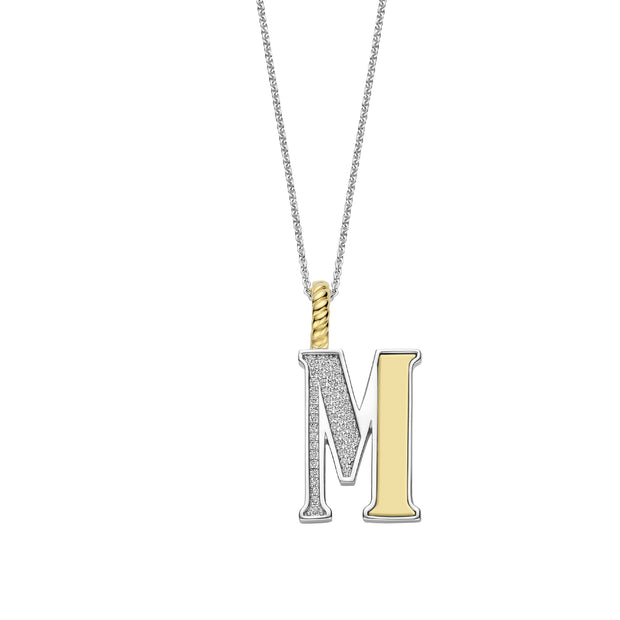 Ti Sento Yellow Letter M Necklace