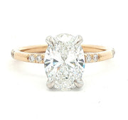 14K Two-tone Lab Grown & Natural Diamond Engagement Ring