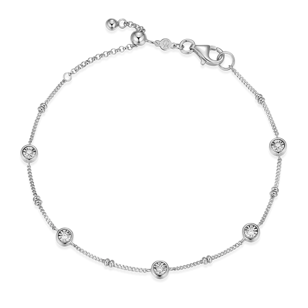Monte Luna LG Diamond Bezel Station Bracelet