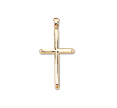 14K Yellow Gold Cross - Solid