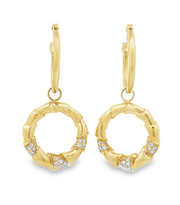 14K Yellow Gold Dangle Earrings