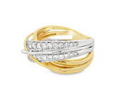 14K two-tone Diamond Fashion Ring - .77ctw